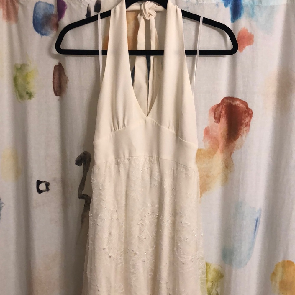 Custom j.crew ivory silk wedding dress